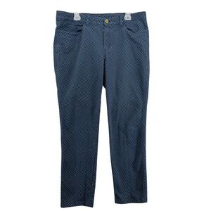 Brooks Brothers Starburst Pants  Natalie Fit Stretch Casual Career Blue Size 8‎